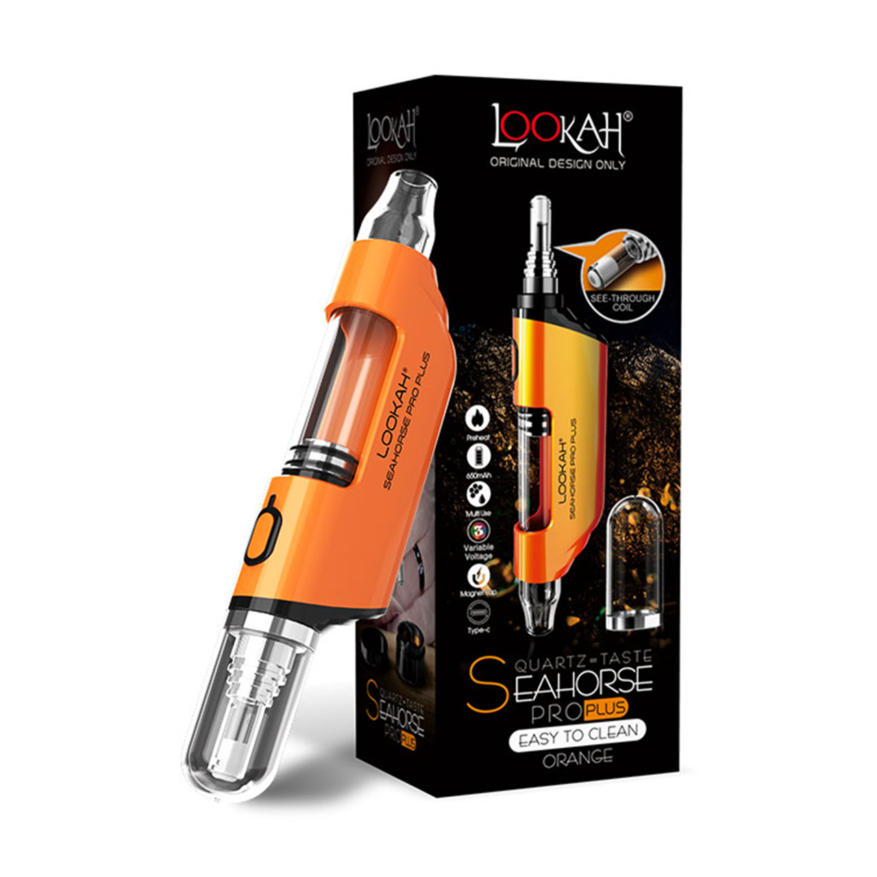 Lookah - Seahorse Pro Plus 650mAh Vaporizer Kit - SWED Lookah - Seahorse Pro Plus 650mAh Vaporizer Kit - SWED